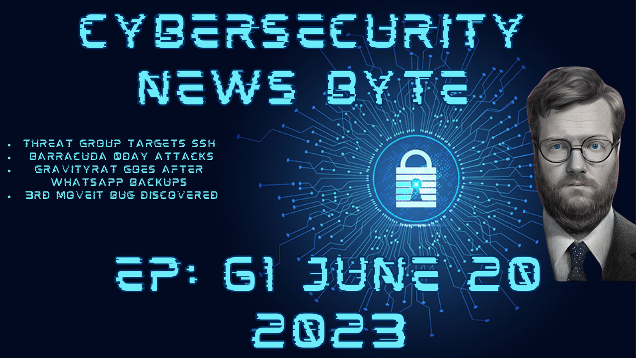 CyberSecurity News Byte Podcast: Episode 61: June 20 2023